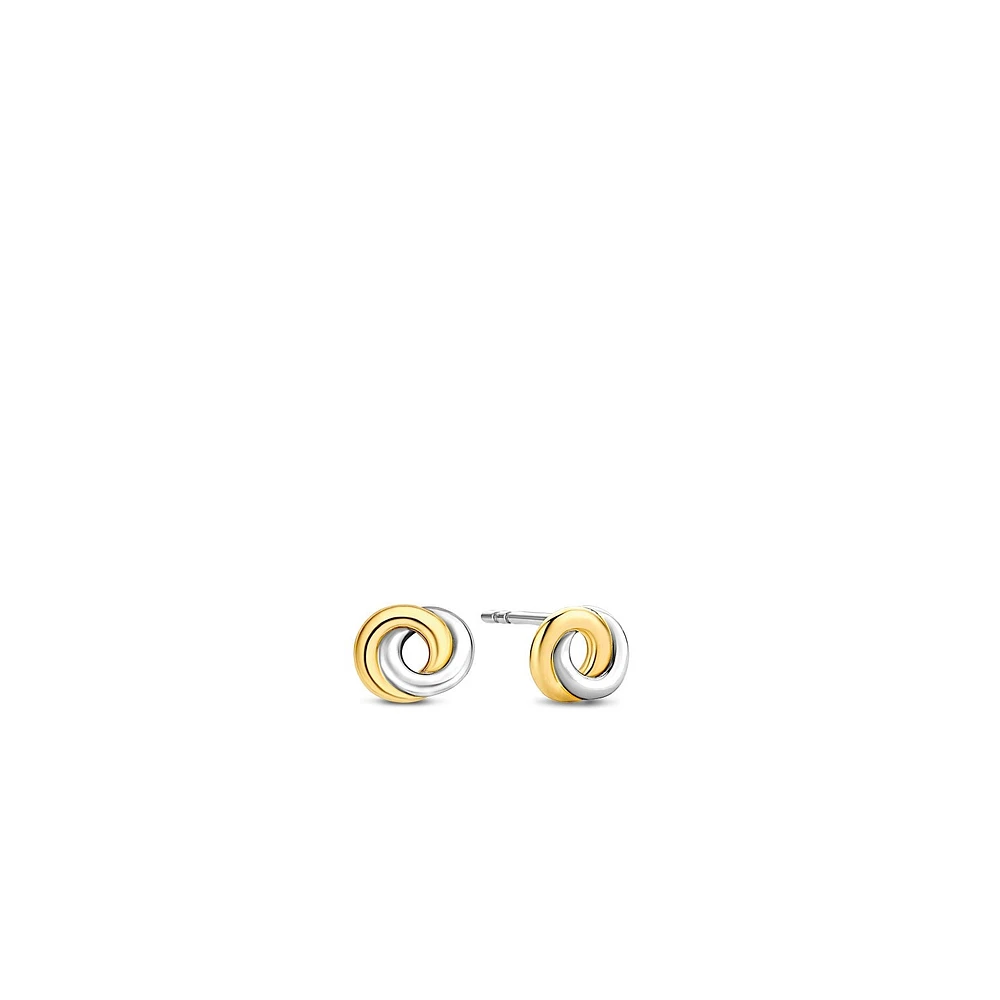 Infinite Wish Two Tone Earrings