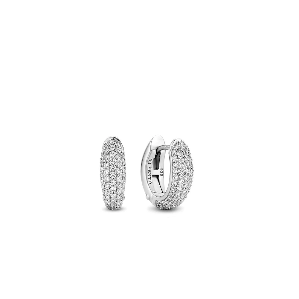 Majestic Pave Huggie Earrings
