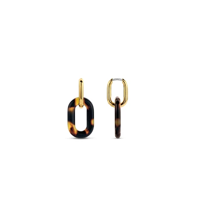 Tortoise Link Earrings