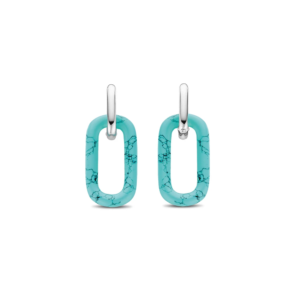 Turquoise Link Earrings