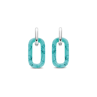 Turquoise Link Earrings