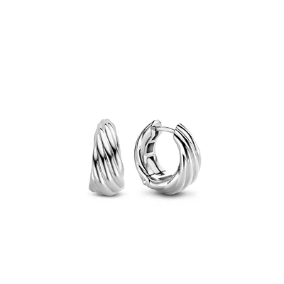 Wave 16mm Huggie Earrings