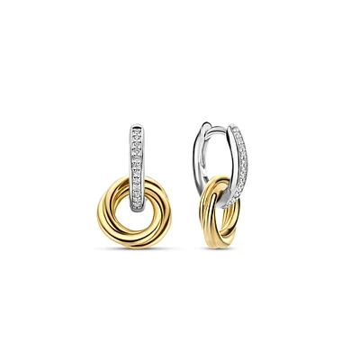 Modern Trinity Golden Earrings