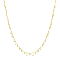 Multi Star Dangle Necklace 14K