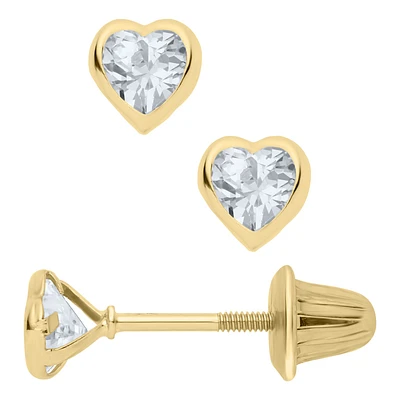 Heart Zirconia Kids Earrings