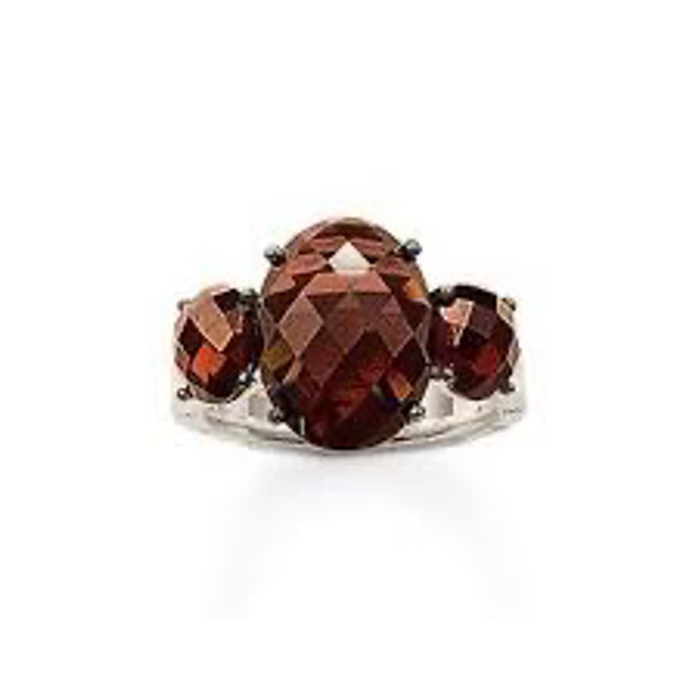 Three Stone Brown Ring