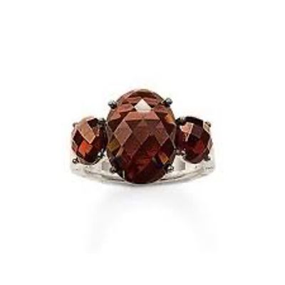 Three Stone Brown Ring