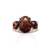 Three Stone Brown Ring