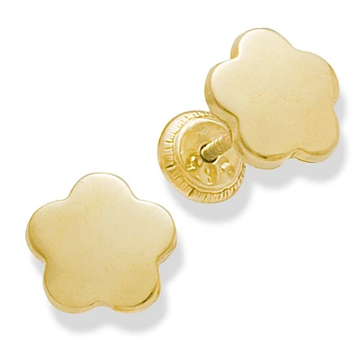7.5mm Flower Puff Kids Earrings