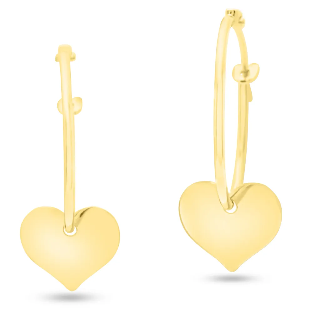 Heart Hoop Earrings