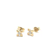 5MM Clover Zirconia Earrings