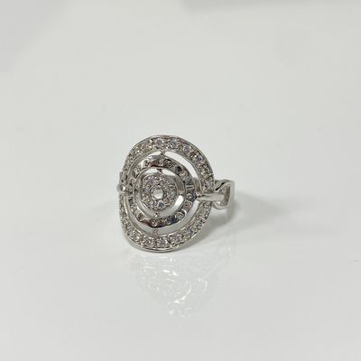 Sterling Silver Ring with clear zirconias
