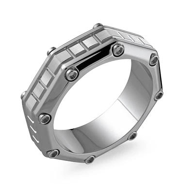 Cobalt Octagon 7mm Ring
