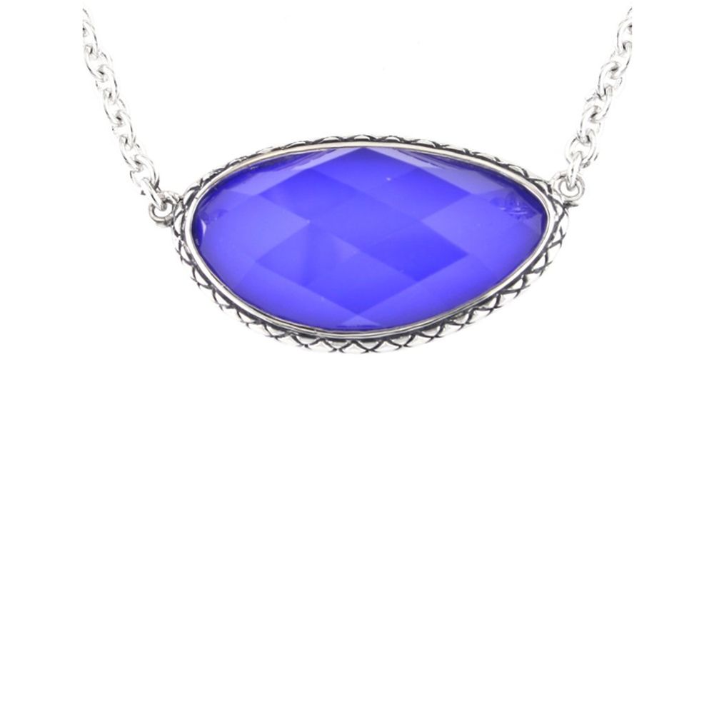 Vida de Plata Blue Agate Necklace