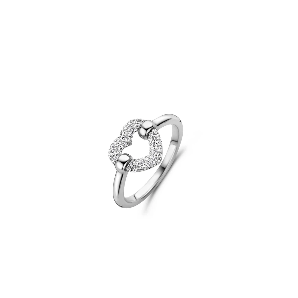 Unique Heart Pave Ring
