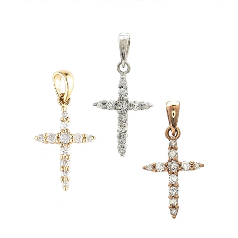 Cross Pendant with .13ct Diamonds