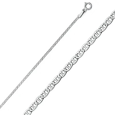 Flat Mariner 1.5MM Link White Gold