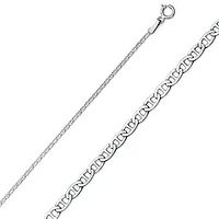 Flat Mariner 1.5MM Link White Gold