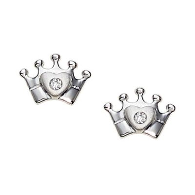Silver Crown Earrings