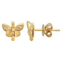 Fluttering Butterflies 14K Earrings