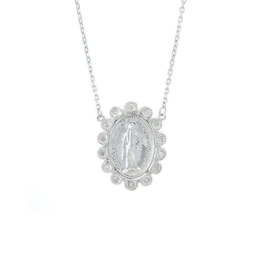 Milagrosa Diamond Flower Halo Necklace