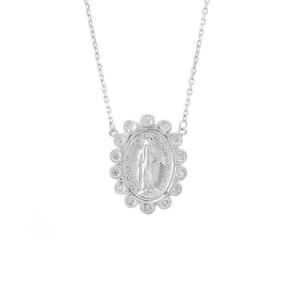 Milagrosa Diamond Flower Halo Necklace