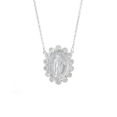 Milagrosa Diamond Flower Halo Necklace