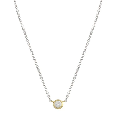 Bezel Diamond .14ct Necklace