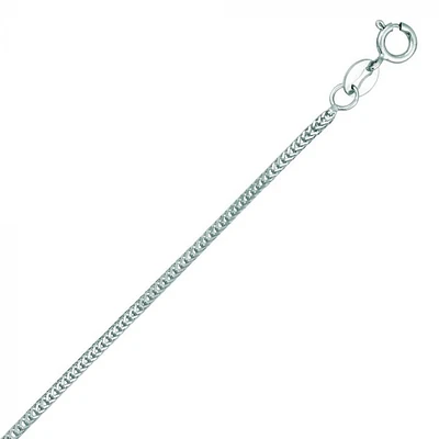 Foxtail 1MM White Gold Chain