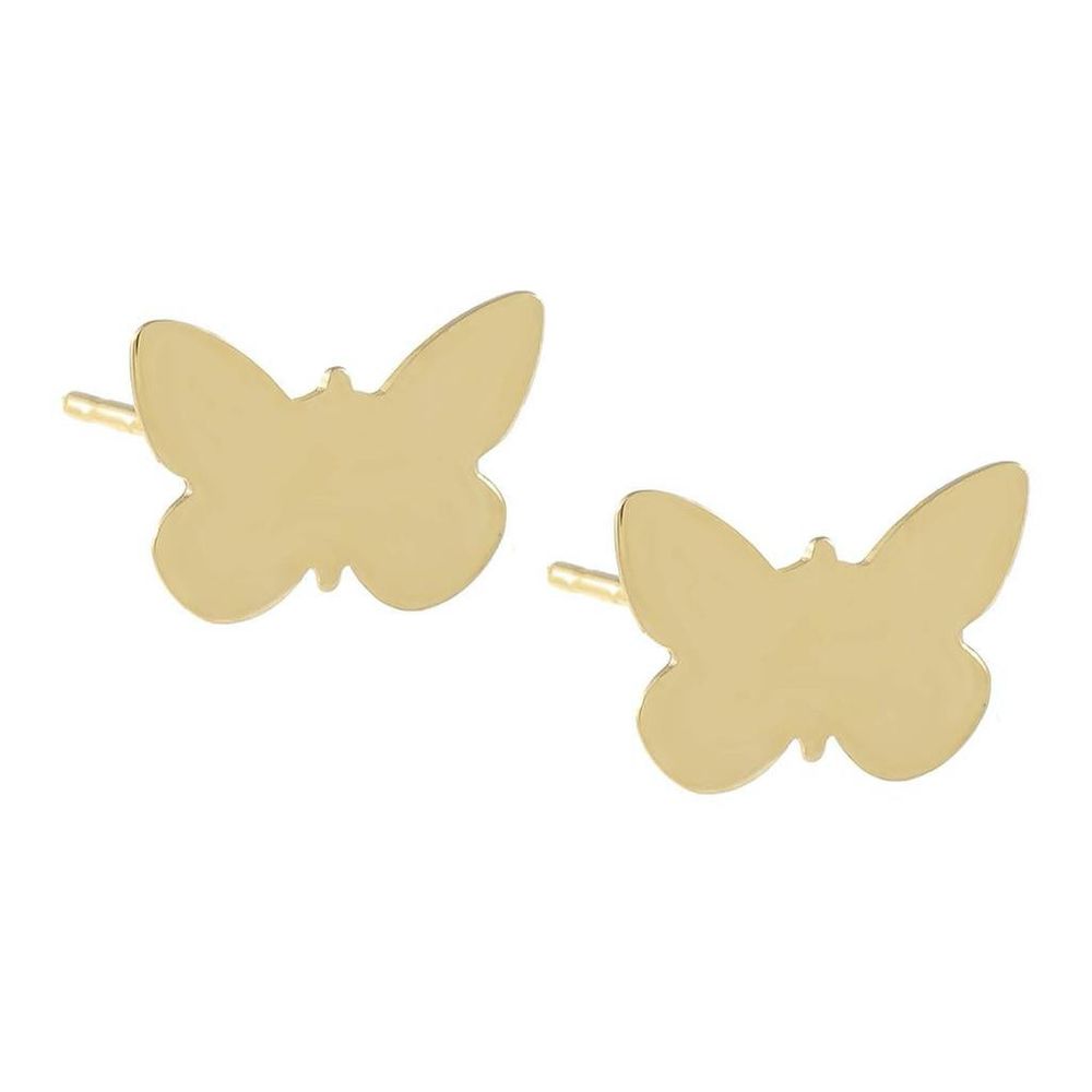 Butterfly Stud Earrings 14K