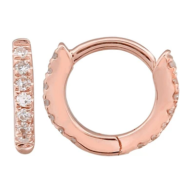 Diamond Eternity 7MM Huggie Earrings