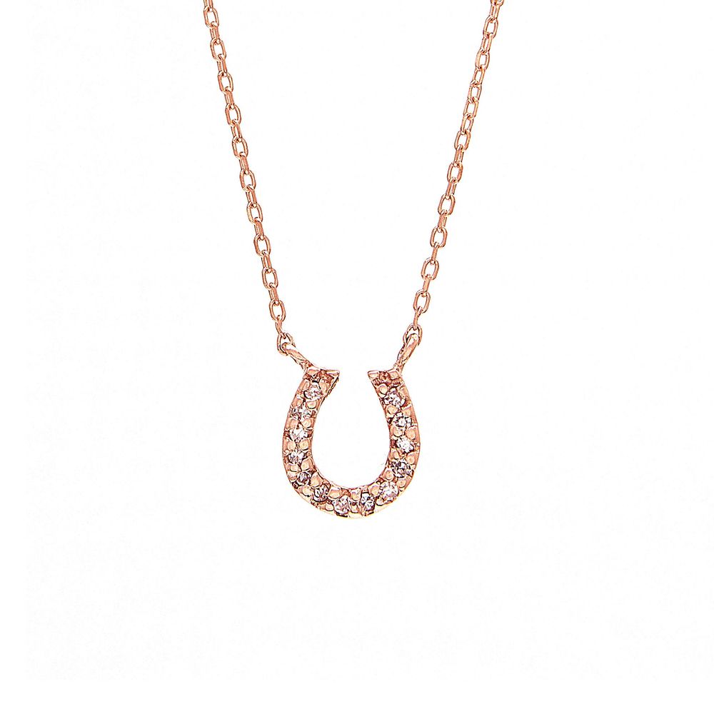 Rose Gold Petit Horse Shoe Necklace