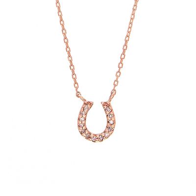 Rose Gold Petit Horse Shoe Necklace