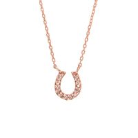 Rose Gold Petit Horse Shoe Necklace