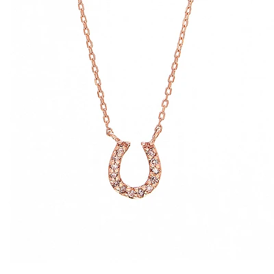 Rose Gold Petit Horse Shoe Necklace