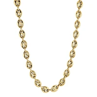 Puffed Mariner 10mm Yellow IP Steel Link Chain