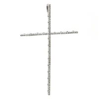 Tall Diamond Cross Pendant