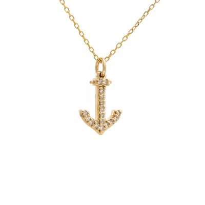 Diamond Anchor Necklace