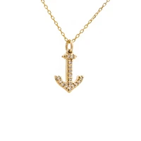 Diamond Anchor Necklace