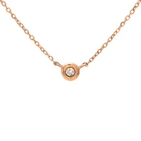 Bezel Diamond .02ct Necklace