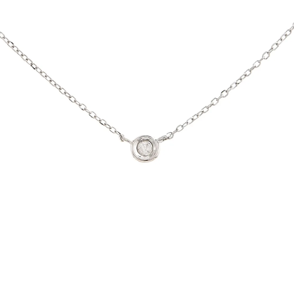 Bezel Diamond .02ct Necklace