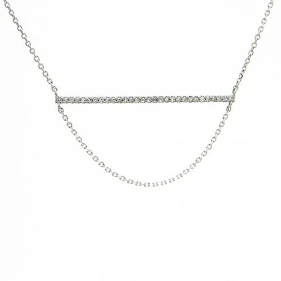 Diamond Bar Necklace
