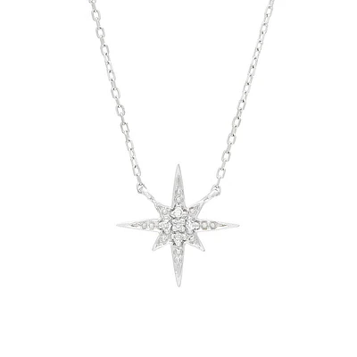 White Gold Diamond Star Necklace