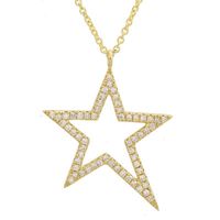 Diamond Star Outline Necklace