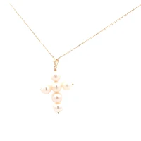 Pearl Cross 25MM Pendant