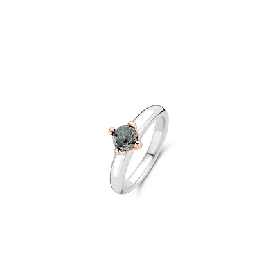 Grey Blue Glimmer Ring