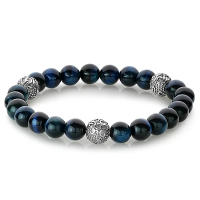 Blue Tiger Eye Beads Bracelet
