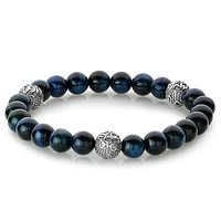 Blue Tiger Eye Beads Bracelet