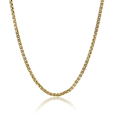 2.5mm yelllow IP Steel Round Box Chain