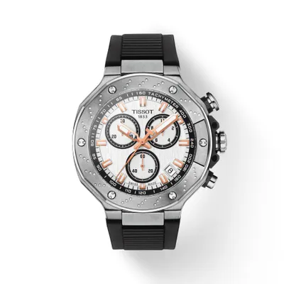 T-Race Steel/Black 45MM Watch